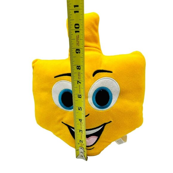 Dreidel Emoji Plush Yellow Embroidered Hannukah Judaica 10 inch Stuffed Toy - Picture 3 of 3